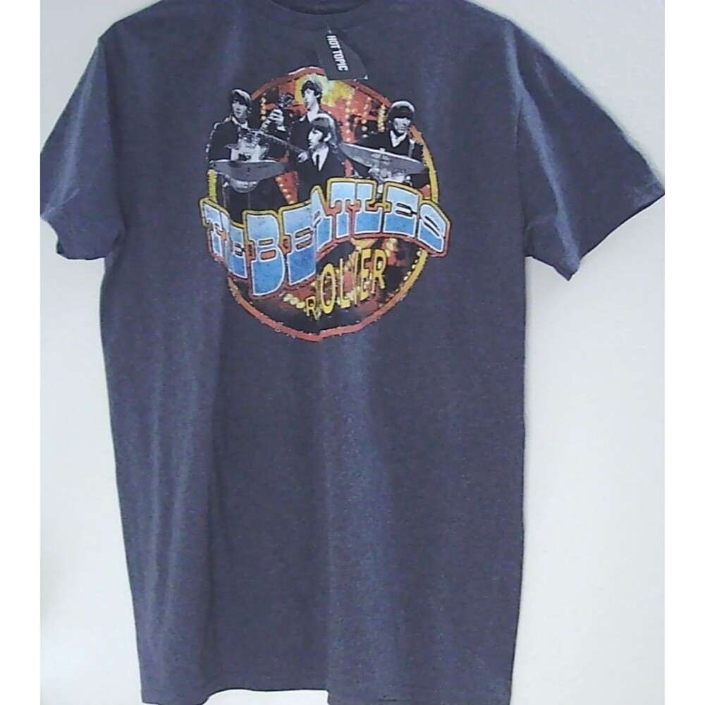 Men's The Beatles Graphic Tee Size M Revolver Gray T-Shirt Short Sleeve NWT